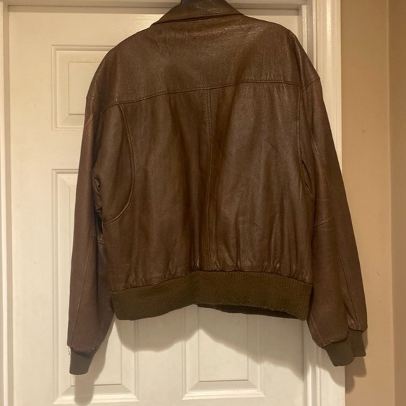 Wilsons The Leather Expert Thinsulate 3M Brown Leather Biker Jacket Men’s  XL - Picture 7 of 12